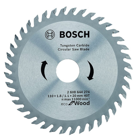 BOSCH ECO TCT BLADE 4INCH 40T 110X1.8/1.1X20MM CIRCULAR SAW BLADE