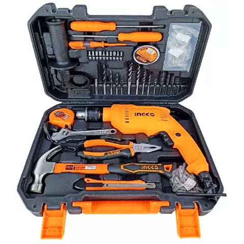 INGCO 115PCS TOOLS SET WITH IMPACT DRILL HKTHP11151