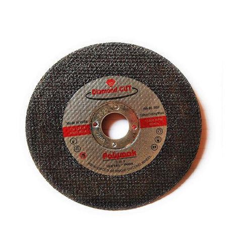 POLYMAK CUTTING WHEEL 4INCH CUT OFF WHEEL CO105X1 DIAMOND CUT (BLACK)