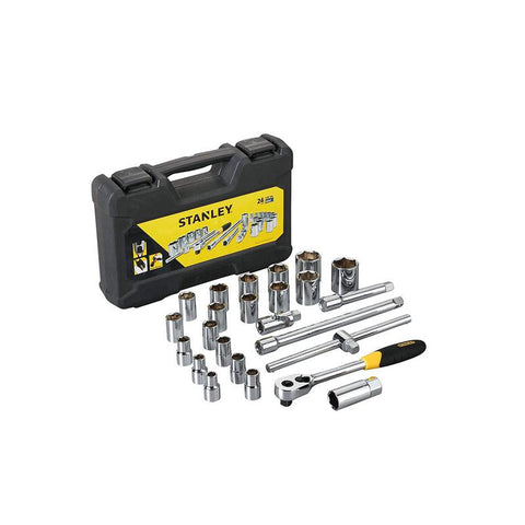 STANLEY 1/2 INCH SQ.DRIVE 24PCS SOCKET SET STMT72795-8-12 stanley  tools,  stanley  price in india,  stanley  price,  stanley  online price,  stanley  drill machine  stanley  cutting blade  stanley  cutter  stanley  best offer in india,