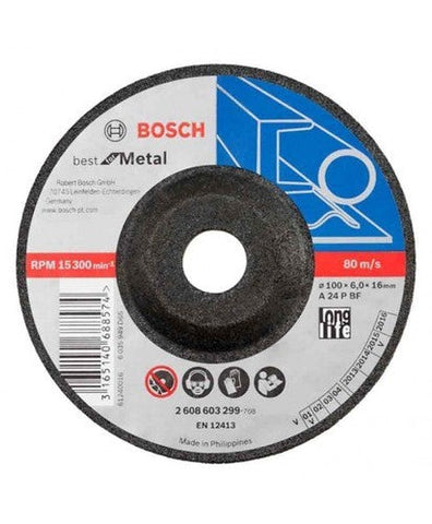 BOSCH DC WHEEL 100X6MMX16MM 4INCH GRINDING WHEEL KVP,BOSCH,HAND TOOLS,CUTTINR WHEEL,BOSCH CUTTING WHEEL.