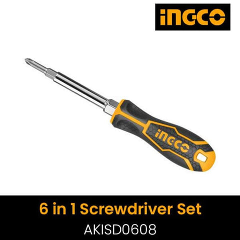 INGCO 6 IN 1 SCREWDRIVER SET AKISD0608