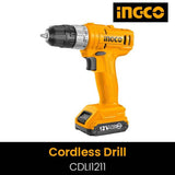 INGCO LI-ION CORDLESS DRILL CDLI1211