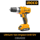 INGCO LITHIUM -ION IMPACT DRILL CIDLI1222