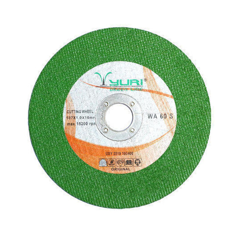 YURI 4INCH 107X1.0X16 MM GREEN CUTTING WHEEL - PACK OFF 5 - Lion Tools Mart